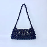 Chaîne de perles vintage tissée à la main, perles sous les aisselles, design d'intérêt spécial, petits sacs à main simples et portables